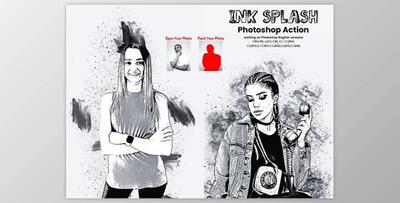 Ink Splash Photoshop Action By Studio Retouch