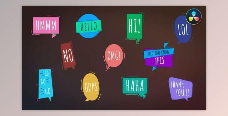 Speech Bubbles [Davinci Resolve] (Videohive 38575655)