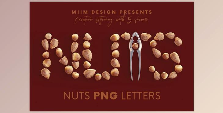 Nuts – 3D Lettering CreativeMarket - 7546582