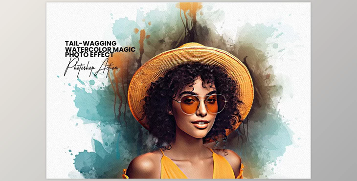 Tail-Wagging Watercolor Magic Action - 92528384