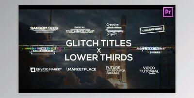 Glitch Titles X Lower Thirds Pack for Premiere Pro (Videohive 33322154)