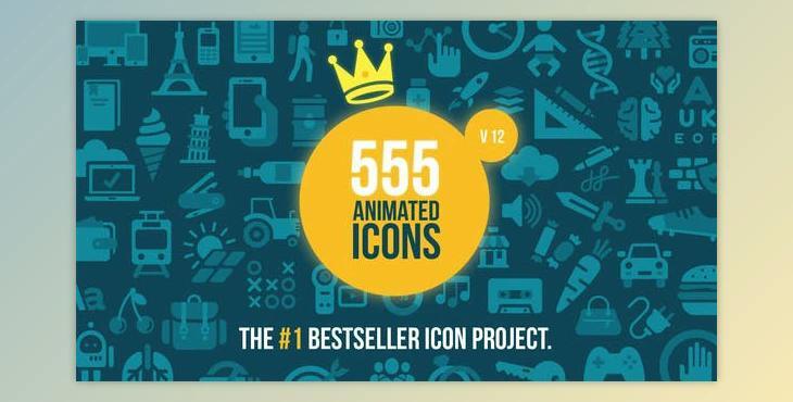 555 animated icons version 12 – after effects (Videohive 5586340)