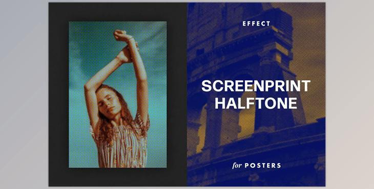 Screenprint Halftone Poster Effect CreativeMarket - 7158301