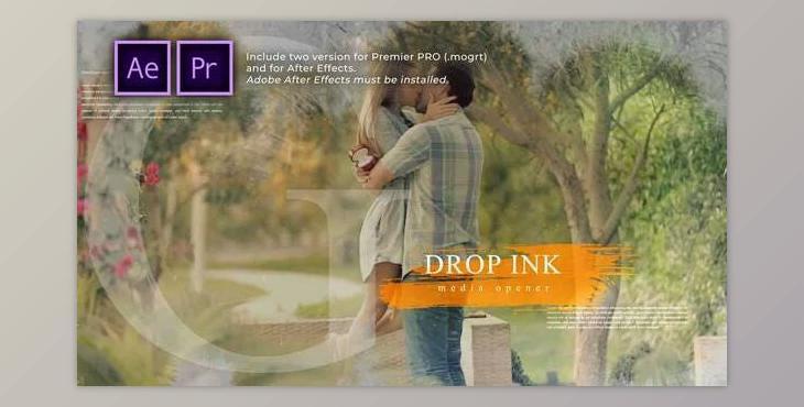 Ink Drop Romantic Media Opener (Videohive 30586461) - PR Project