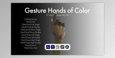 Gestures Hands of Color (Videohive 50810049) - AE Project