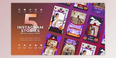 Halloween Party Instagram Vertical Stories MOGRT Premiere Pro (Videohive 54321972) - PR Project