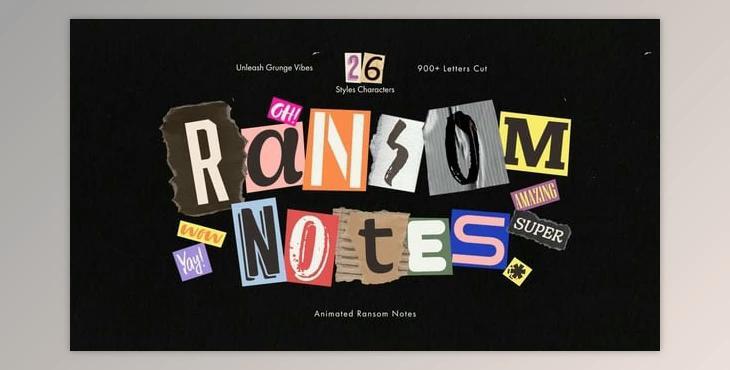 Ransom Note Animated Letters Set (Videohive 54476988) - AE Project