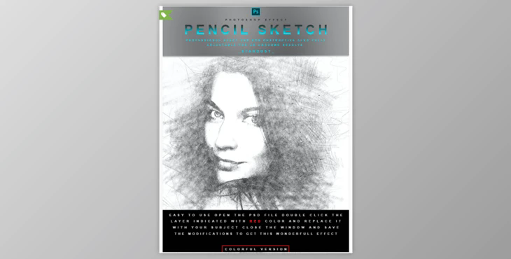 Pencil Sketch – Photoshop Effect By _Stardust_