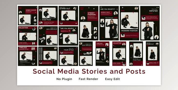 Social Media Stories and Posts (Videohive 50834406) - AE Project