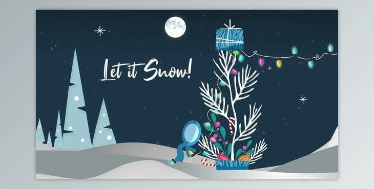 Inkman Christmas Greeting – Let it Snow! (Videohive 39800229) - AE Project