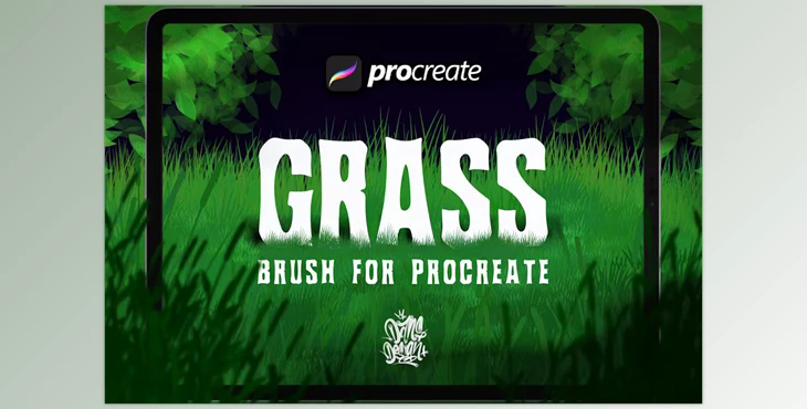 Dansdesign Grass Procreate Brush