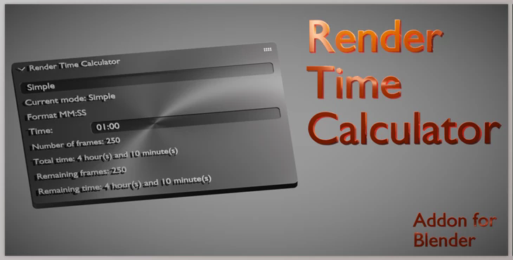 Blender Market - Render Time Calculator V3.0.0