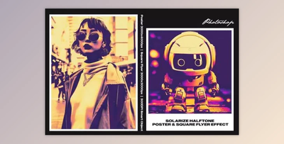 Solarize Halftone Photo Square and Poster Effect - TQZJP7A
