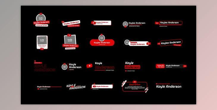 Fancy YouTube Lower Thirds (Videohive 43838407) - AE Project