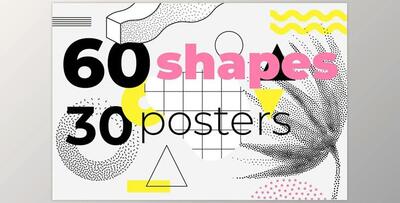 60 Geometric Shapes, 30 Posters – CreativeMarket 2350852 (EPS, PNG, JPG, AI)