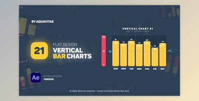 Flat Design Vertical Bar Charts (Videohive 35766701) - AE Project