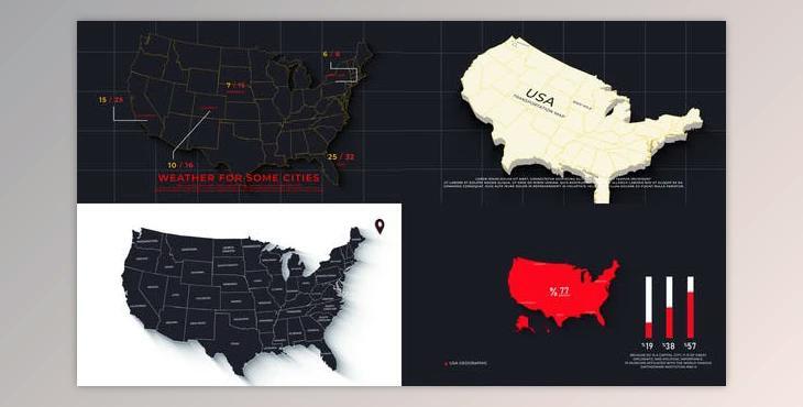 USA Map Promo Ver 0.2 (Videohive 39323443) - AE Project