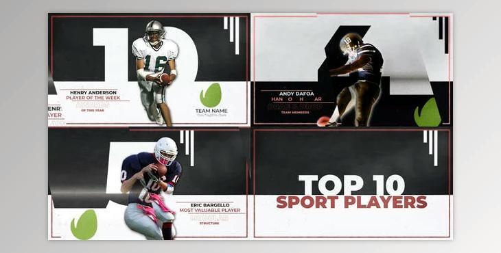 Top 10 Sports Player (Videohive 42587548) - AE Project