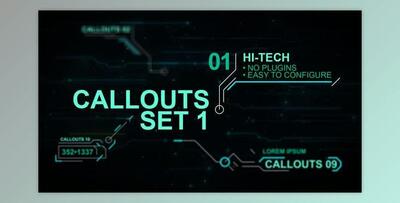 Callouts set 1 hi-tech (Videohive 24318158) - AE Project