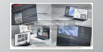 Real Laptop Mockup - Website Promo (Videohive 50760457) - AE Project