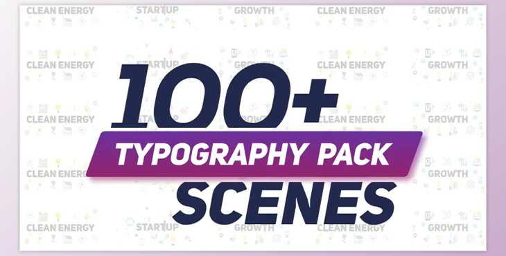 100 Typography Scenes Pack (Videohive 39082765) - AE Project