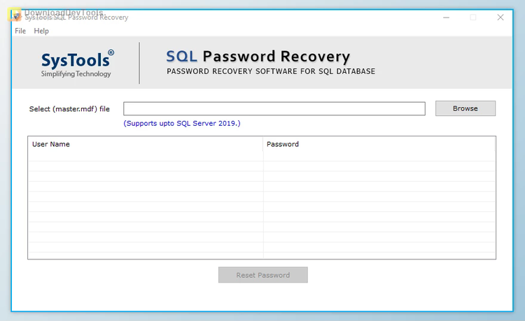 SysTools SQL Password Recovery v6.0 + Keygen