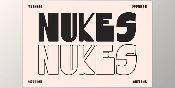 Nukes - The Boldest Display Style Font