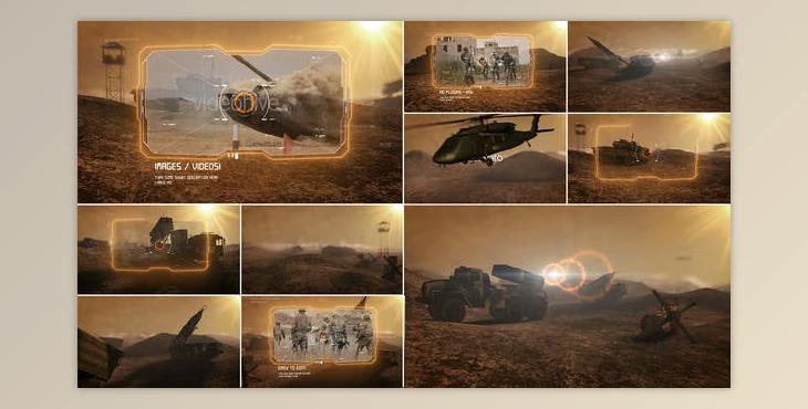 Desert War slideshow (Videohive 24477262) - AE Project