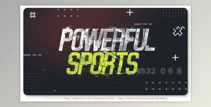 Powerful Sports Promo (Videohive 29478925) - AE Project For action, advertising, athletic