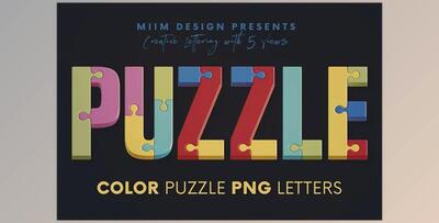 Color Puzzle – 3D Lettering Creativemarket - 12701022