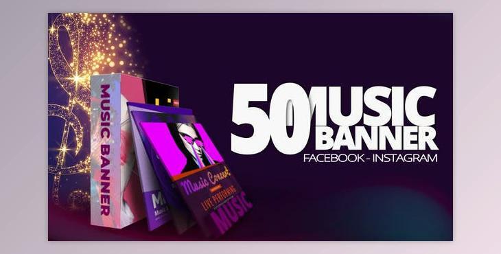 Videohive 50 Music Banners Ad 31880883