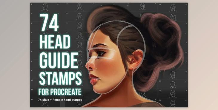 Head Guide Stamps for Procreate 88132901