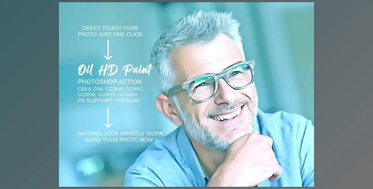 Oil HD Paint Photoshop Action CreativeMarket-5304959 (ATN)