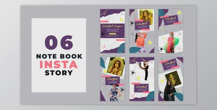Paper Notebook Theme Instagram Stories (Videohive 38587113) - AE Project
