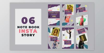 Paper Notebook Theme Instagram Stories (Videohive 38587113) - AE Project