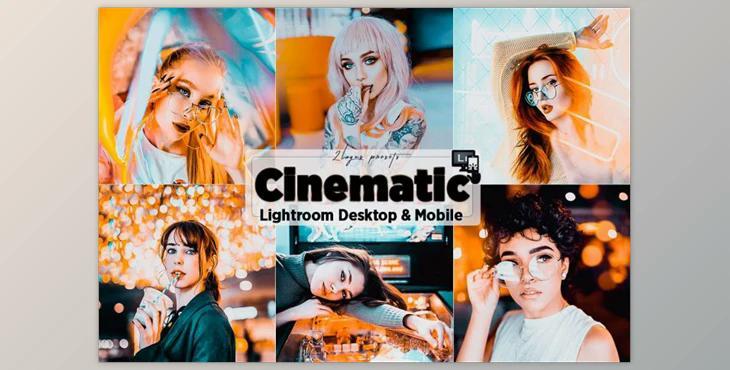 Cinematic Neon Lightroom Presets by 2lagus (Desk, Mob)