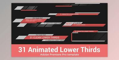 31 Animated Lower Thirds for Premiere Pro (Videohive 33471717) - PR Project