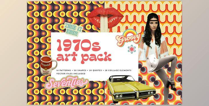 1970s Collage Art Pack CreativeMarket - 5784589