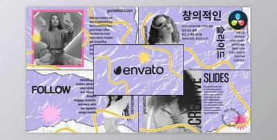 Torn Creative Slides for DaVinci Resolve (Videohive 52681372)