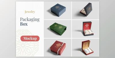Jewelry Packaging Box Mockups (PSD)