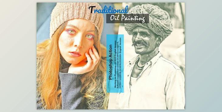 Traditional Oil Painting PS Action By Studio Retouch
