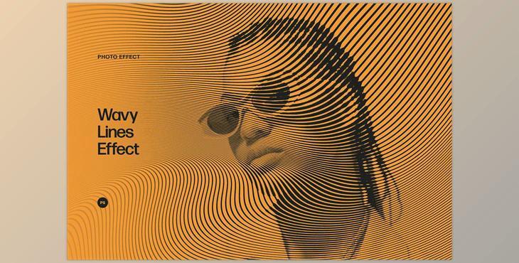 Wavy Lines Photo Effects for Photoshop