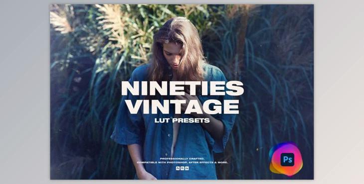 90’s Vintage LUT Presets Photoshop By TONE SUPPLIES