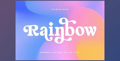 Rainbow - Modern Vintage Retro Font
