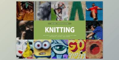 Knitting Photoshop Action
