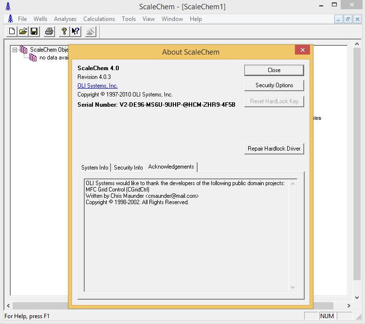OLI Systems 2010 – Analyzer 3.1.3 + ScaleChem 4.0.3