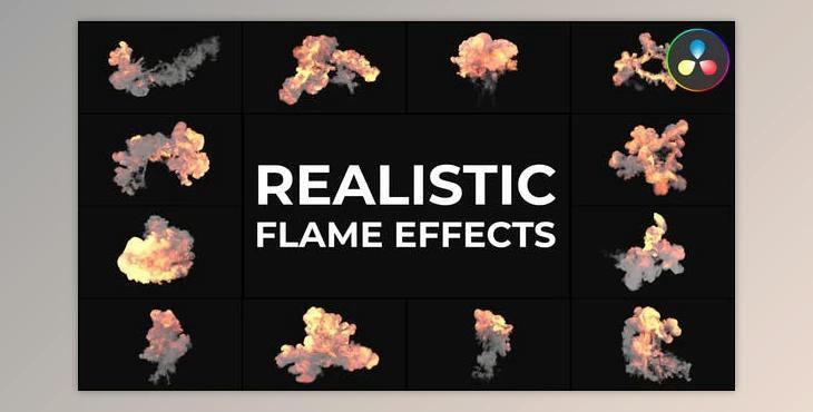 Realistic Flame Effects for DaVinci Resolve (Videohive 52681703)