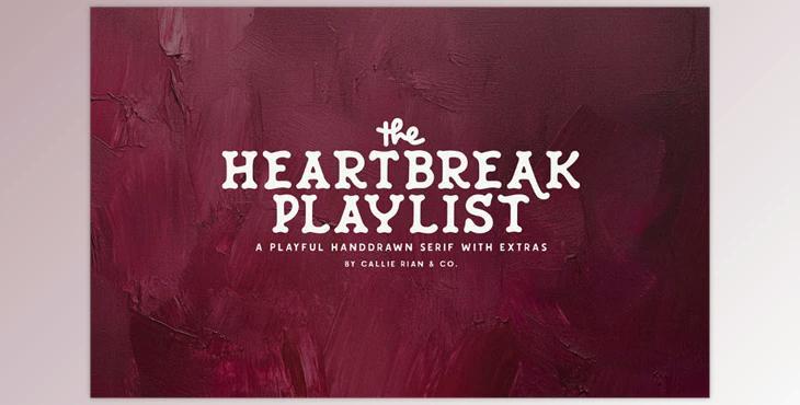 The Heartbreak Playlist Serif Family Creative Market - 288513148