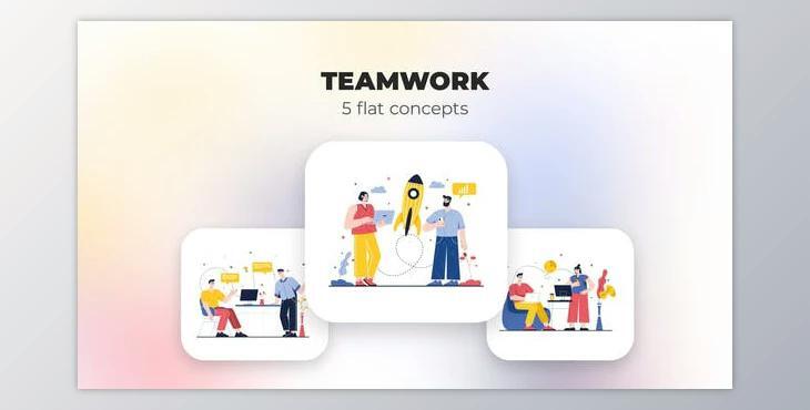 Teamwork – Flat concepts (Videohive 39948132) - AE Project