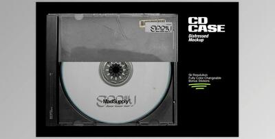 Distressed CD Jewel Case Mockup CreativeMarket-5670335 (PSD)